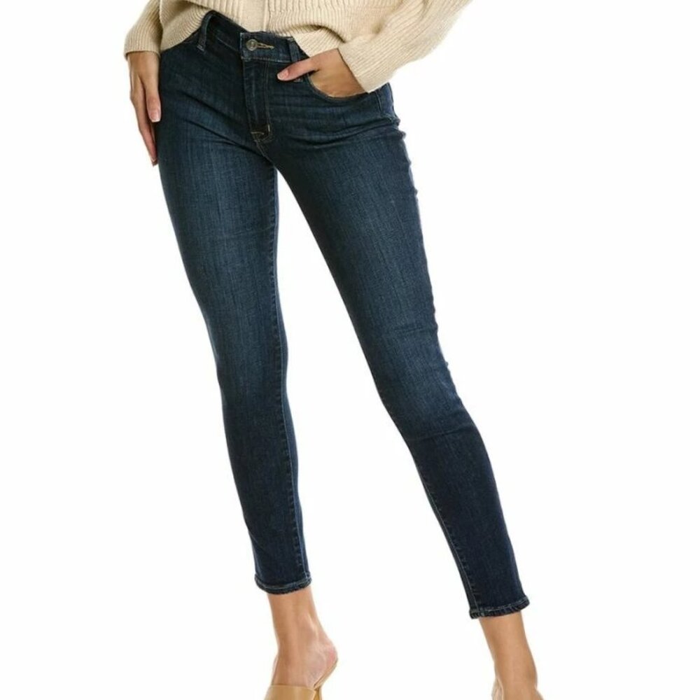 Hudson Natalie Mid-Rise Super Skinny Ankle Jean Size 25 Blue Wash
